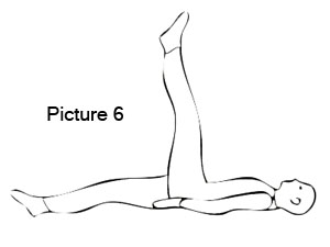 Bild 6 - Bein anheben in der Rückenlage